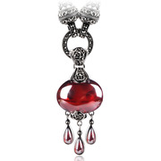 Thai Thai silver pendant Garnet necklace 925 Silver fashion pendants children Korean version