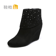 Shoebox new shoe fall/winter 2014 short boots Western boots high heels shoes 1114505292