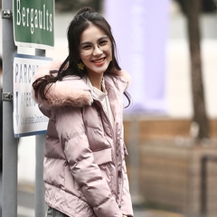 2016冬季新款韩版女装加厚保暖长袖显瘦棉袄棉服连帽短款棉衣外套