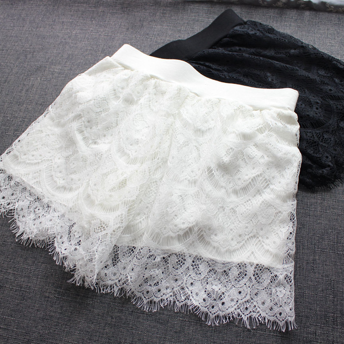 2020 summer Korean Edition double-deck Primer Internal lap Insurance shorts eyelash Lace Emptied Safety trousersin the Women's clothing/Boutique , Pants , Leggings category - from Buy2taobao.com to provide professional Taobao agent buy service