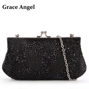 dior珠寶戒指價格貴嗎 Grace Angel正品菁菁款手工釘珠女包高貴優雅名媛手提手拿晚裝包 dior戒指