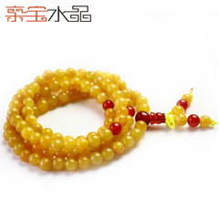 Pro-Bao old topaz crystal Topaz natural 108 prayer beads bracelet hand chain 6.5MM