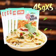 永健 香辣金针菇 45g*5袋 泡椒味开胃小吃 特色休闲食品