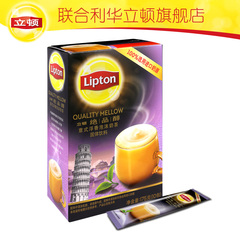 Lipton立顿奶茶 绝品醇意大利浮香泡沫冲饮速溶粉固体饮料 10袋装