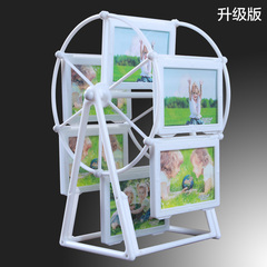 摩天轮旋转相框摆台5寸创意儿童相片框个性大风车相册架婚纱相框