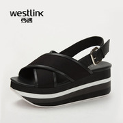 Westlink/materials of West cake heavy bottom stitching ladies sandals