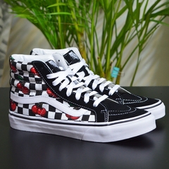 【现货】VANS/范斯SK8-HI SLIM樱桃印花高帮女子板鞋|VN-0XH7GFY