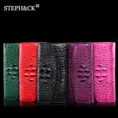 STEPH&CK正品鳄鱼商务女士钱包横款方形信封包青年欧美时尚手拿包