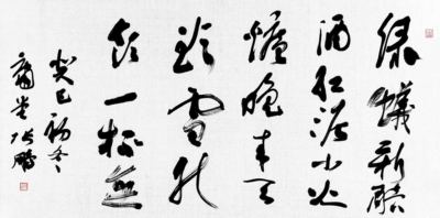 雅昌拍卖纪录作者 张鹏-书法-白居易《问刘十九》