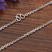 Authentic men''s Necklace silver 999 silver female silver chain chain clavicle Korean fashion simple pendant-free pure silver jewelry