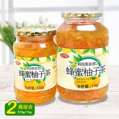 全罗道蜂蜜柚子茶1510g共2瓶韩国进口冲饮蜂蜜茶