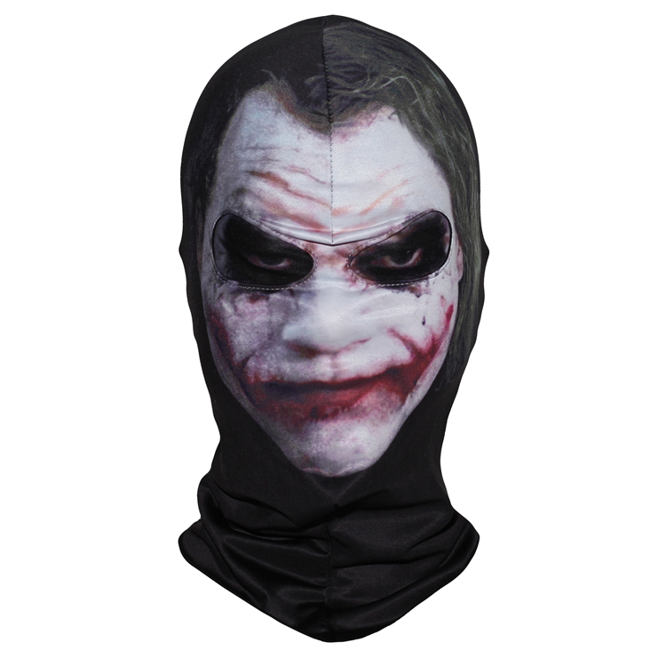 数码印花 小丑 蝙蝠侠 黑暗骑士 joker 头套 头罩  万圣节