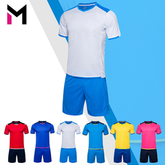 光板足球服套装男队训练比赛短袖空白版个性球衣 印字印号 包邮