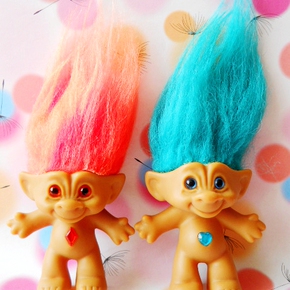troll doll 巨魔娃娃 古董娃娃 裸娃款 无衣服哦!微瑕疵