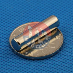 超强力磁铁 稀土永磁 钕铁硼圆柱 吸铁石 圆柱形磁铁D6.35X25.4mm