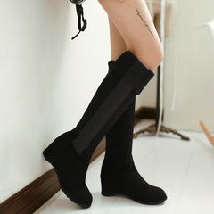 Partner-2015 winter sleeve two round head wear higher boots nubuck boots high heel boots, women's boots