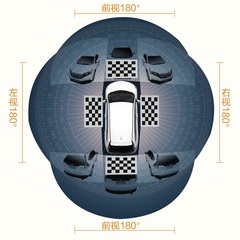 包安装HM155全景360度鸟瞰无缝拼接摄像头夜视超高清行车记录仪