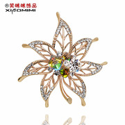 Package mail smiling temperament wedding brooch flower-studded brooch Korea coat leather high-grade Crystal brooch pin woman