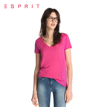 【折】ESPRIT 女士时尚拼接款短袖T恤-055EO1K004 吊牌价399