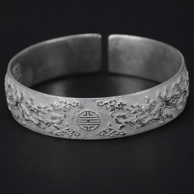 寸发标监制吉祥双龙手镯033