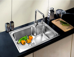 厨房304不锈钢水槽双槽套餐洗菜盆洗碗池加厚拉丝