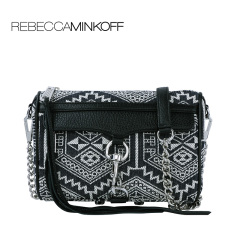 Rebecca Minkoff 牛皮拼布印花单肩斜跨包Mini MAC