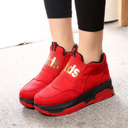 2015 new Korean version of thick-soled sneakers women's shoes in winter Le Fu, thick-soled platform shoes was wearing casual women shoes