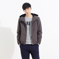美特斯邦威2015秋装新款男短款连帽棉服吊牌价369