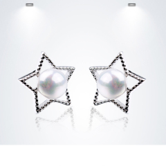 Music 925 fungus nails female lovely Silver Earring Korea temperament Silver earrings TC06428