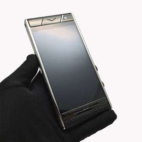 9新】未使用 vertu/威图 星座2系列 限量黑色鳄鱼皮手机1次出