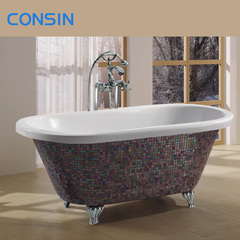 CONSIN 亚克力贵妃浴缸 独立式豪华浴室浴盆浴缸 欧式彩色浴缸