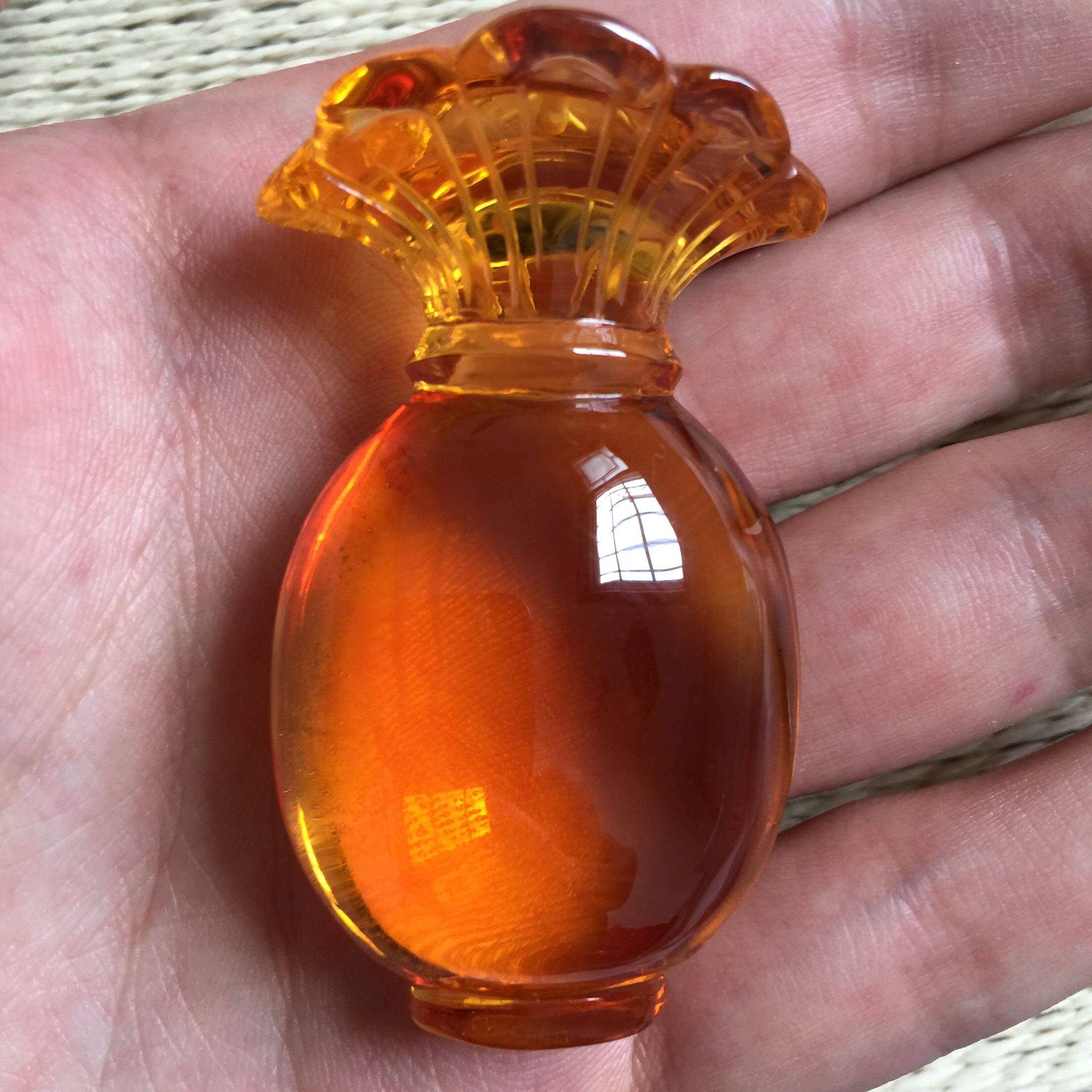 35#纯天然巴西深橘黄色黄水晶吊坠 深色黄晶挂坠男款女大颗毛衣坠