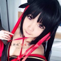 爱斯妮 机巧少女不会受伤 夜夜 黑长直 收脸cosplay假发