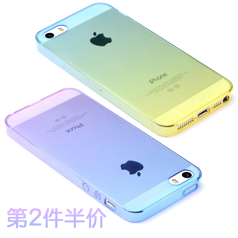 苹果se手机壳iPhone5S硅胶套软胶渐变我es防爆防摔防水i5三防简约产品展示图4