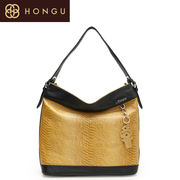 Honggu Hong Gu 2015 new counter genuine suede leather shoulder leather crocodile pattern snakeskin handbags 0013