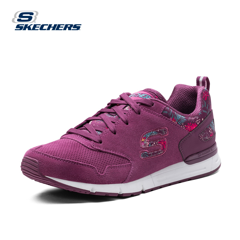 skechers斯凯奇绑带运动女鞋 经典百搭休闲鞋 反毛皮拼接潮鞋198产品展示图5