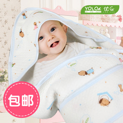 YOLO抱被初生婴儿包被 纯棉春夏秋宝宝抱毯新生儿用品儿童抱被
