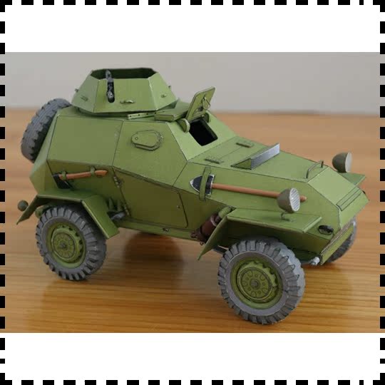 手工战车制作方法,纸盒手工制作大全 苏联ba-64轮式装甲车 纸模型 1:25 装甲车模型 军车战车 手工diy