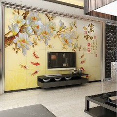 香诺儿3D客厅瓷砖背景墙雕刻现代中式家和富贵玄关电视背景墙砖