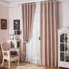 定制窗帘成品 现代简约条纹遮光烫金布 客厅卧室书房落地窗遮阳帘
