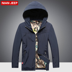 NIANJEEP/吉普盾夹克男士大码春装新品外套男装休闲春秋上衣潮