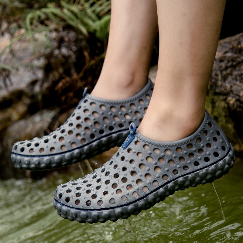 2019洞洞鞋男士凉鞋夏季新款休闲凉拖鞋防滑镂空沙溪涉水沙滩鞋男