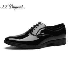 S．T．Dupont/都彭漆皮商务休闲皮鞋魅力低帮鞋亮面系带男鞋包邮