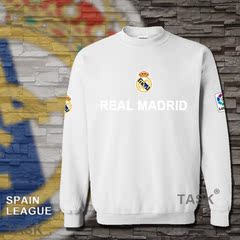 Real Madrid皇家马德里足球衣西甲秋冬季男士套头卫衣绒衫 皇马