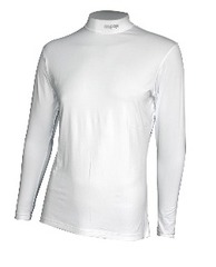 Mega  防晒抗UV冰棉长袖T恤男士紧身上衣 高尔夫服装 白色