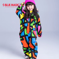 BLUEMAGIC儿童连身滑雪服套装男女学生户外亲子连体滑雪服零下30