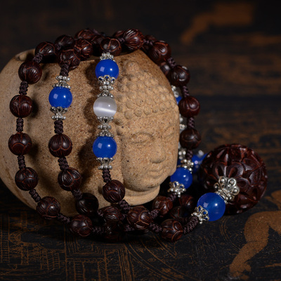 8mm 37.6g 南都禅寺 5084 小叶紫檀项链 佛法加持