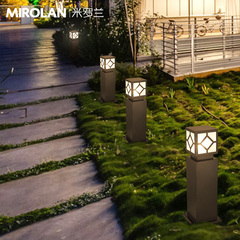 草坪灯太阳能草地灯方形欧式复古庭院灯花园灯外户外景观灯公园灯