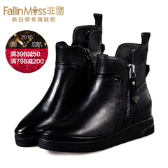 New non-mystery the first layer leather boots Martin winter with leather pointed shoes fashion in Europe and America increased in short boots