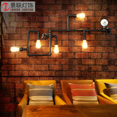 美式复古工业创意水管壁灯具客餐厅吊灯阳台酒吧台loft铁艺装饰灯